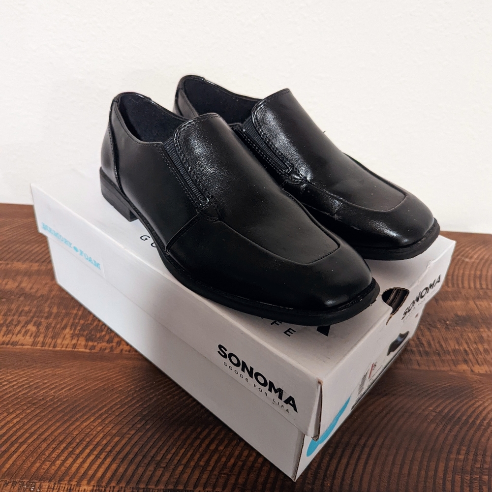 Sonoma Black dress shoes for kids size 5